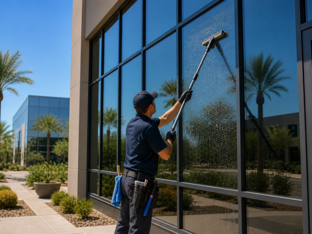 Commercial Window Cleaning in Phoenix: How Clean Windows Impact Your Business Image