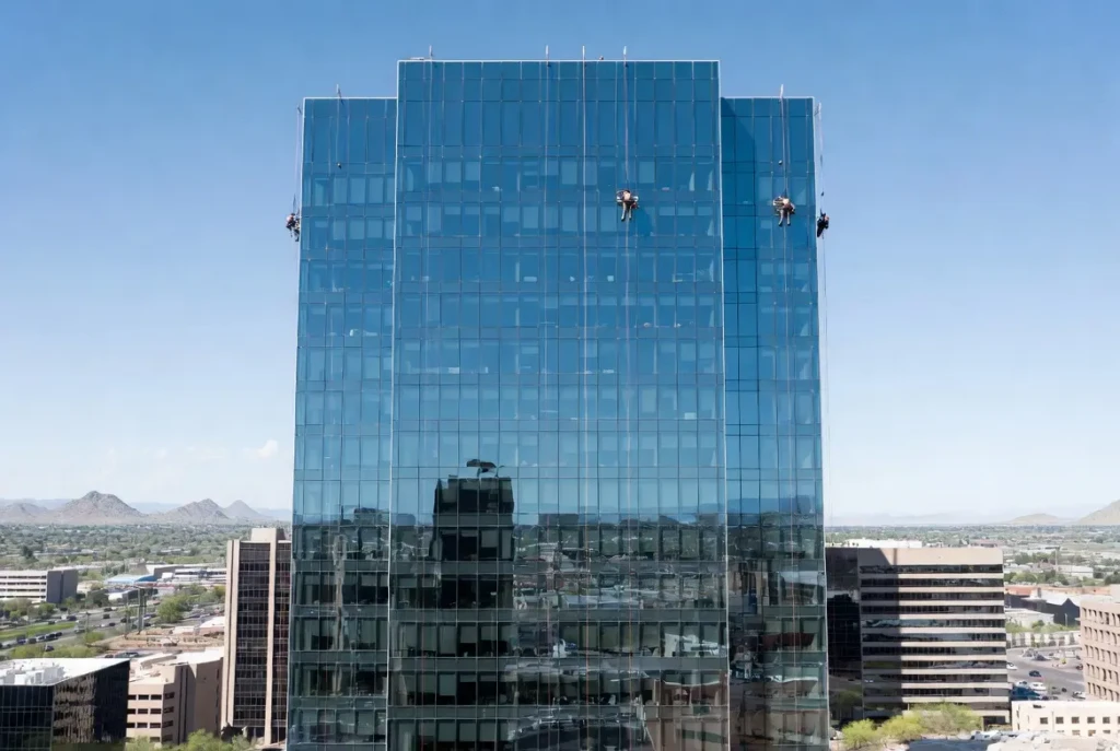 Commercial Window Cleaning in Phoenix Skyline Buildings