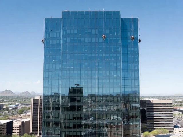 Commercial Window Cleaning in Phoenix Skyline Buildings: Boosting Curb Appeal and Tenant Satisfaction