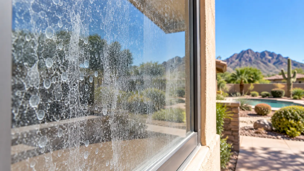 hard water etched glass Arizona