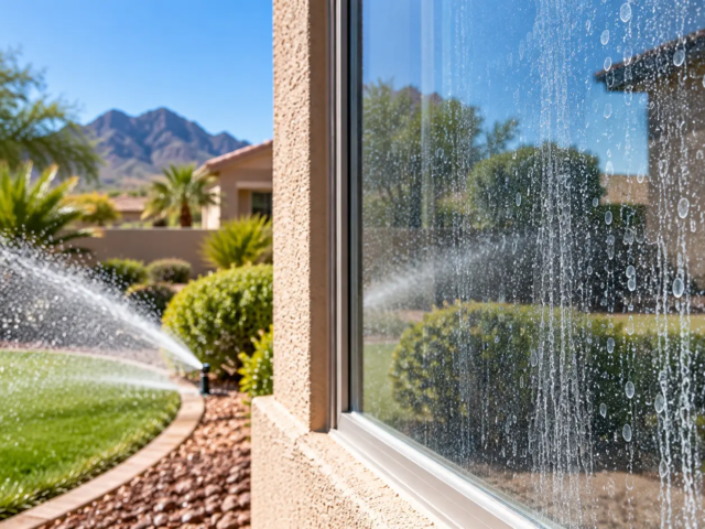 How to Get Sprinkler Water Spots Off Windows in Phoenix Without Damaging the Glass
